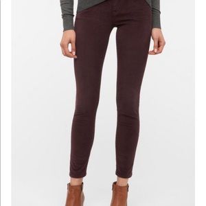 BDG corduroy mid rise cigarette ankle jeans 25x30